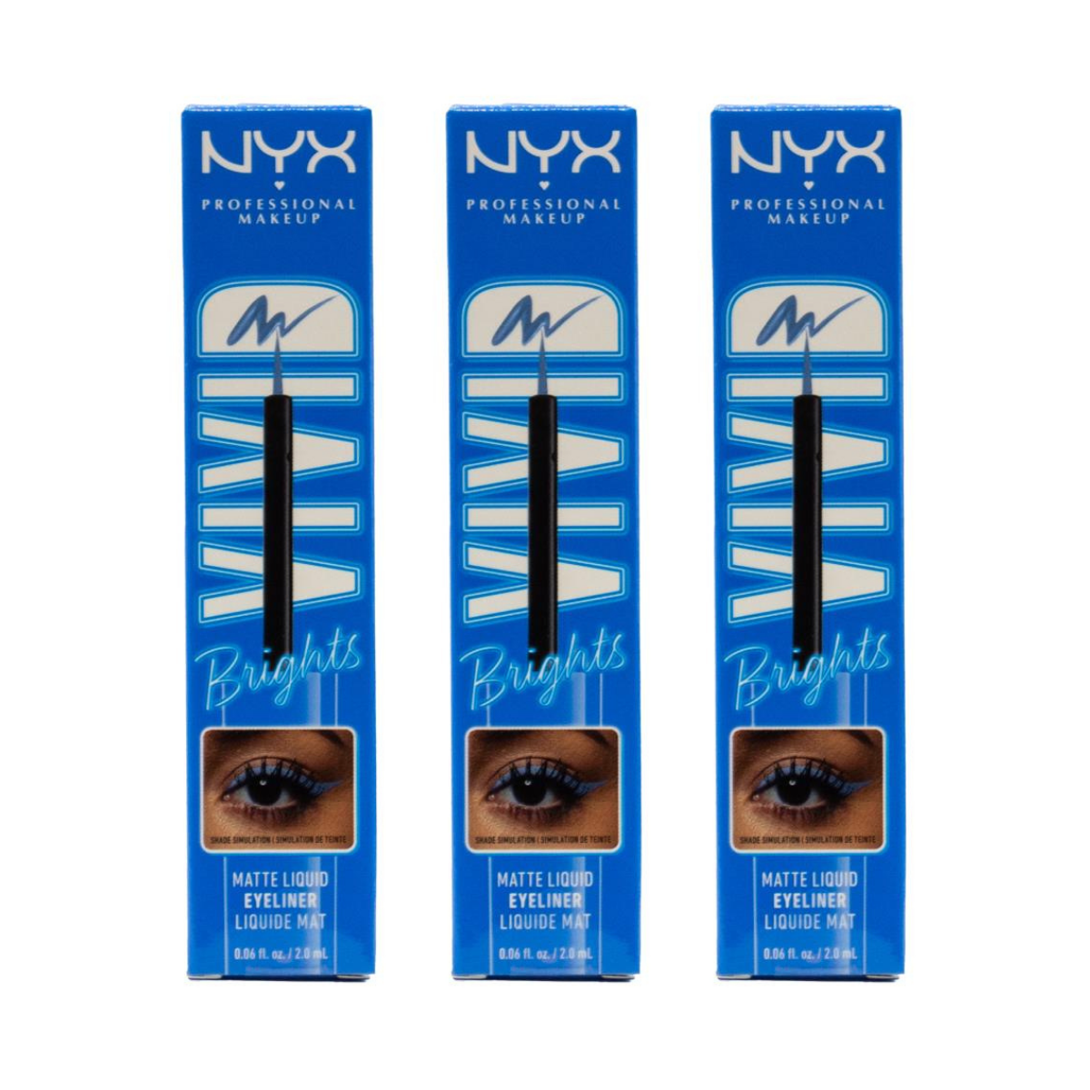 NYX Vivid Brights Matte Liquid Eyeliner - Cobalt Crush 24pk