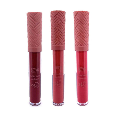 Saffron Matte Nude Lip Gloss(Assorted Shades) - 24pk | Wholesale Discount Cosmetics