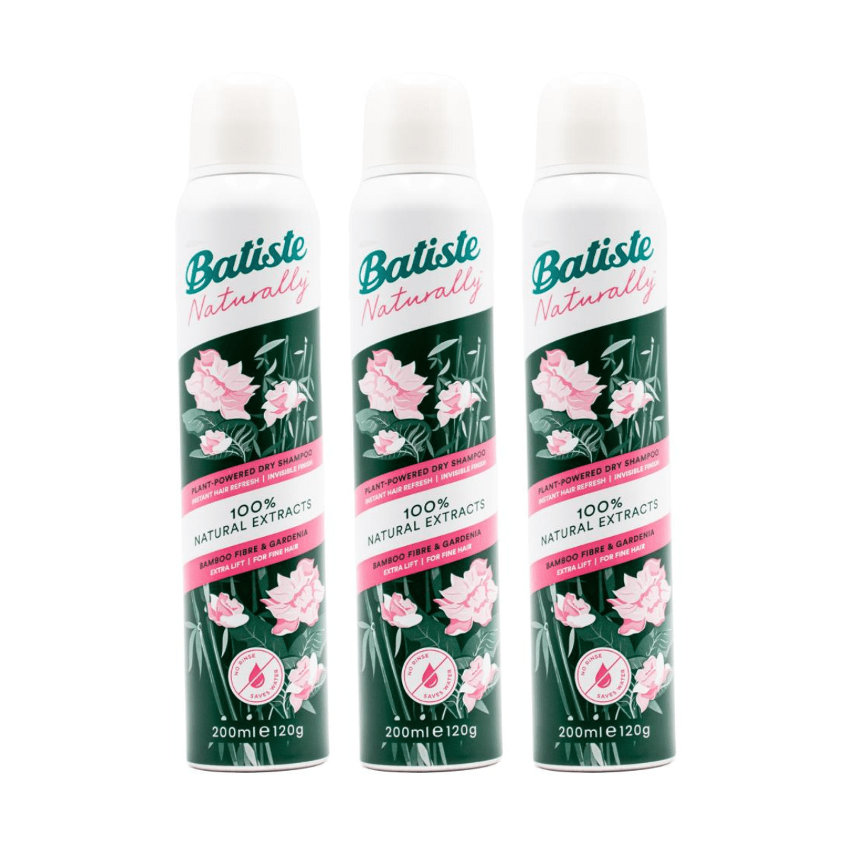 Batiste Naturally Plant Powered Dry Shampoo - Bamboo FIbre & Gardenia 24pk - Wholesale Discount Cosmetics