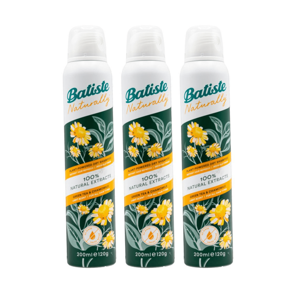 Batiste Naturally Plant Powered Dry Shampoo - Green Tea & Camomile 24pk - Wholesale Discount Cosmetics