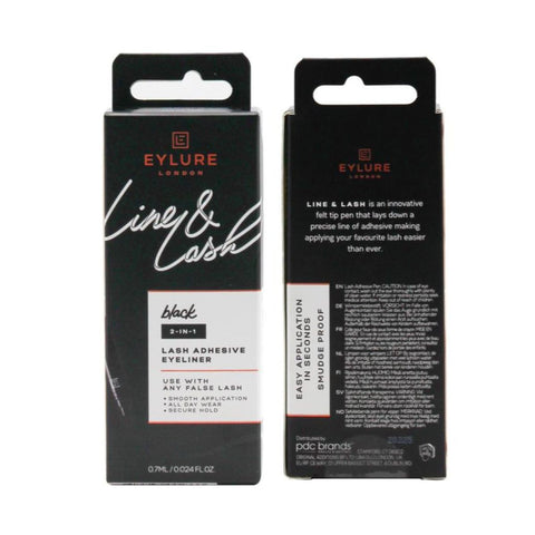 Eylure London 0.7ml Line & Lash Adhesive Eyeliner(Black) - 24pk | Wholesale Discount Cosmetics