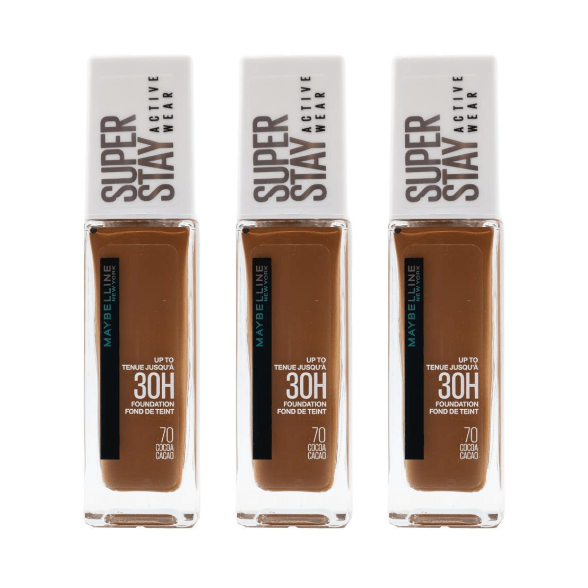 Maybelline SuperStay Active Wear 30H Foundation - Cocoa 24pk - Wholesale Discount Cosmetics