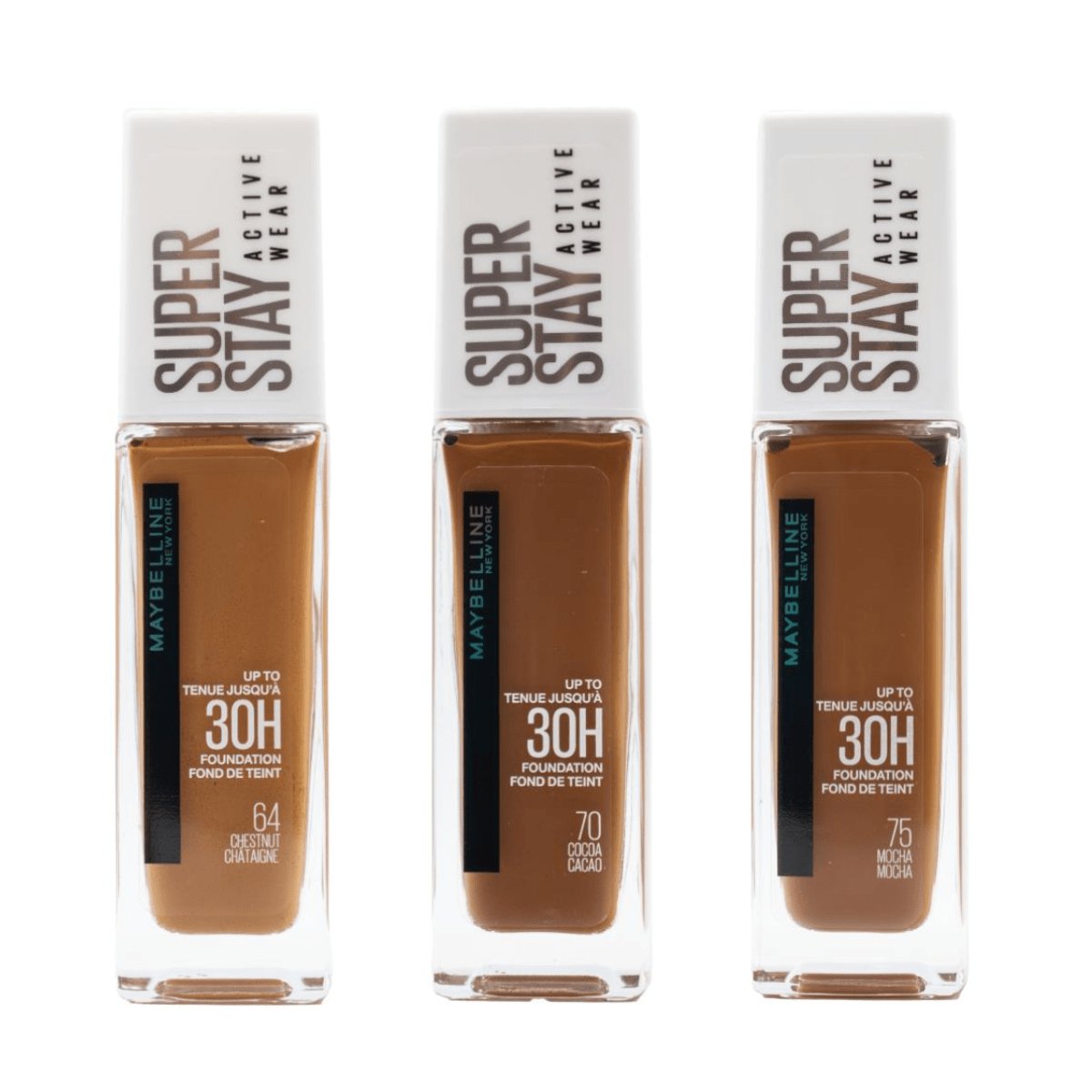 Maybelline SuperStay Active Wear 30Hr Foundation - Assorted Dark Shades 24pk - Wholesale Discount Cosmetics