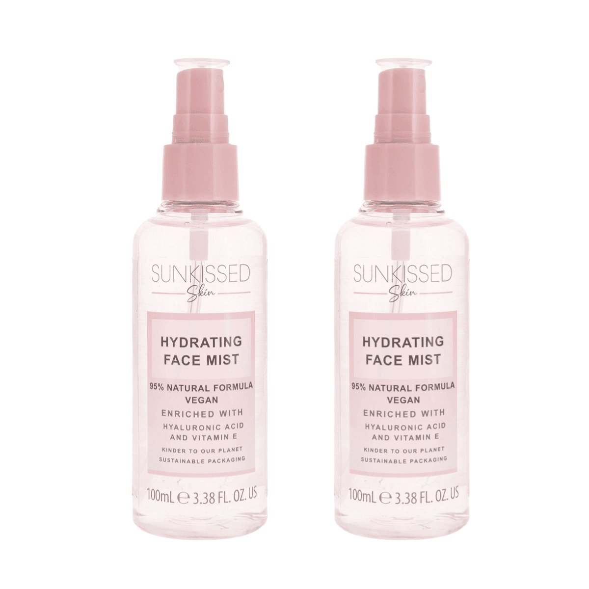 Sunkissed Skin Hydrating Face Mist w. Hyaluronic Acid + Vitamin E - 24pk - Wholesale Discount Cosmetics