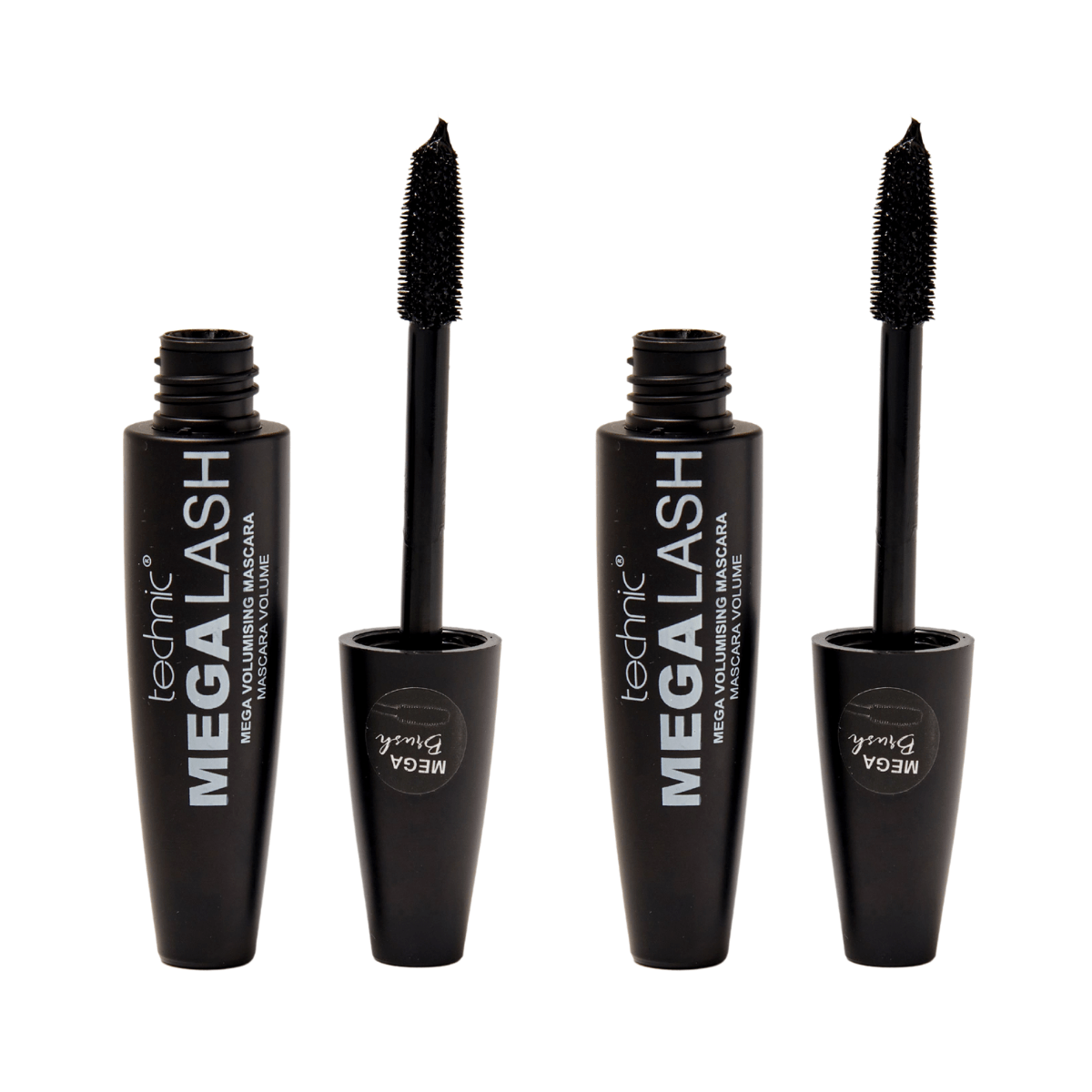Technic Mega Lash Mega Volumising Mascara - Black - Mega Brush 24pk - Wholesale Discount Cosmetics