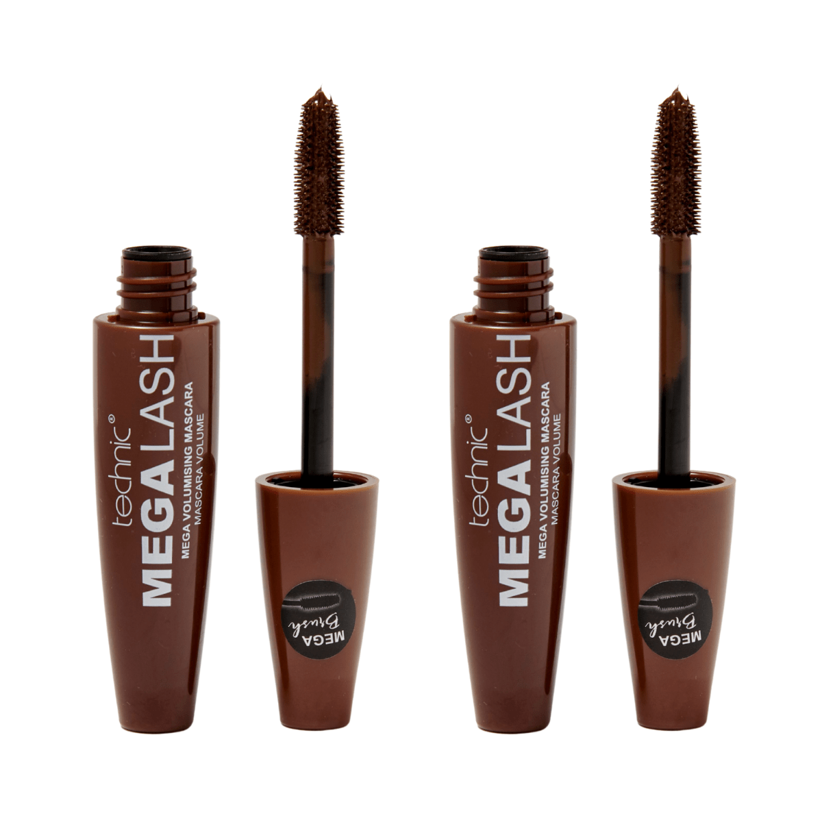 Technic Mega Lash Mega Volumising Mascara - Brown 24pk - Wholesale Discount Cosmetics
