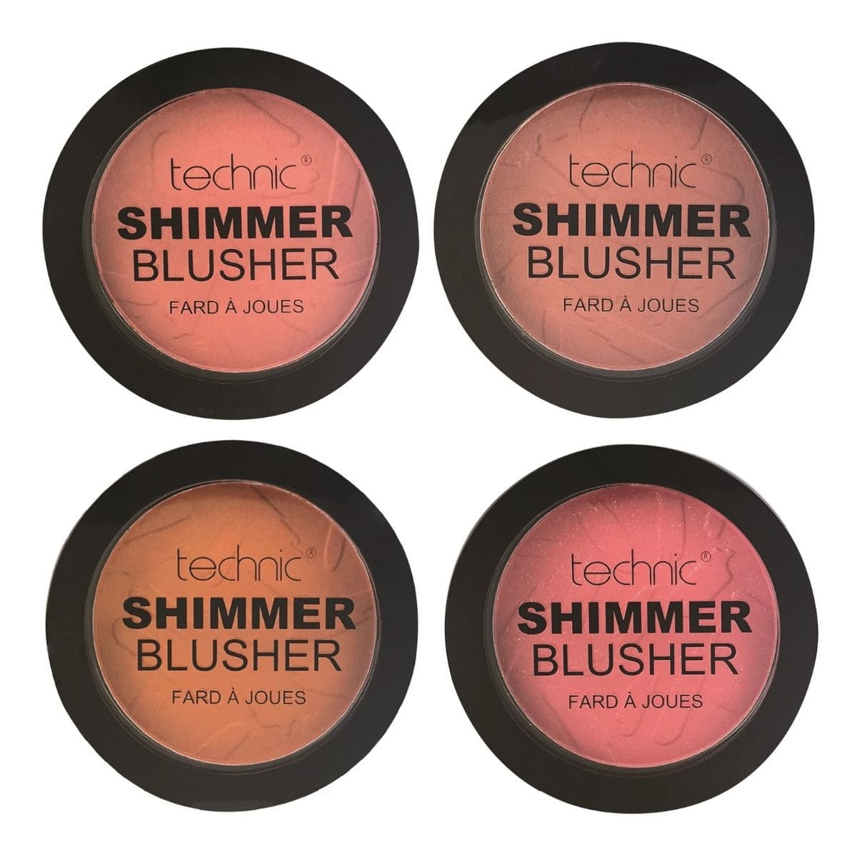 Technic Shimmer Blusher - Assorted Shades 24pk - Wholesale Discount Cosmetics