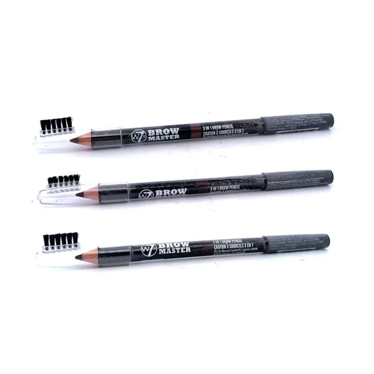 W7 Brow Master 3 in 1 Brow Pencil Definer(3 Assorted Shades) - 24pk - Wholesale Discount Cosmetics