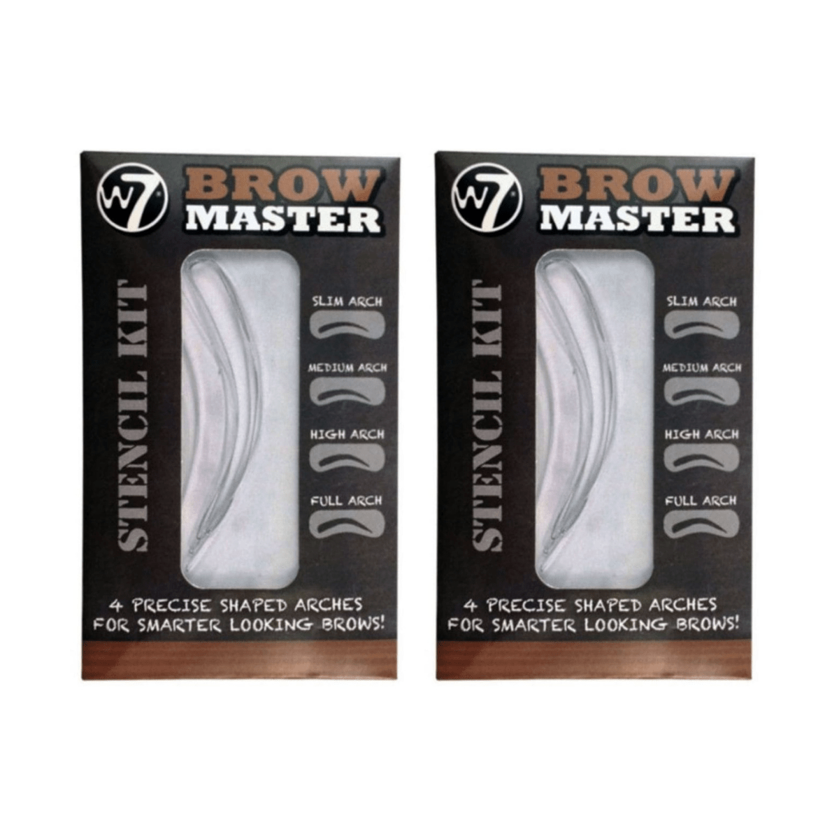 W7 Brow Master Stencil Kit - 24pk - Wholesale Discount Cosmetics
