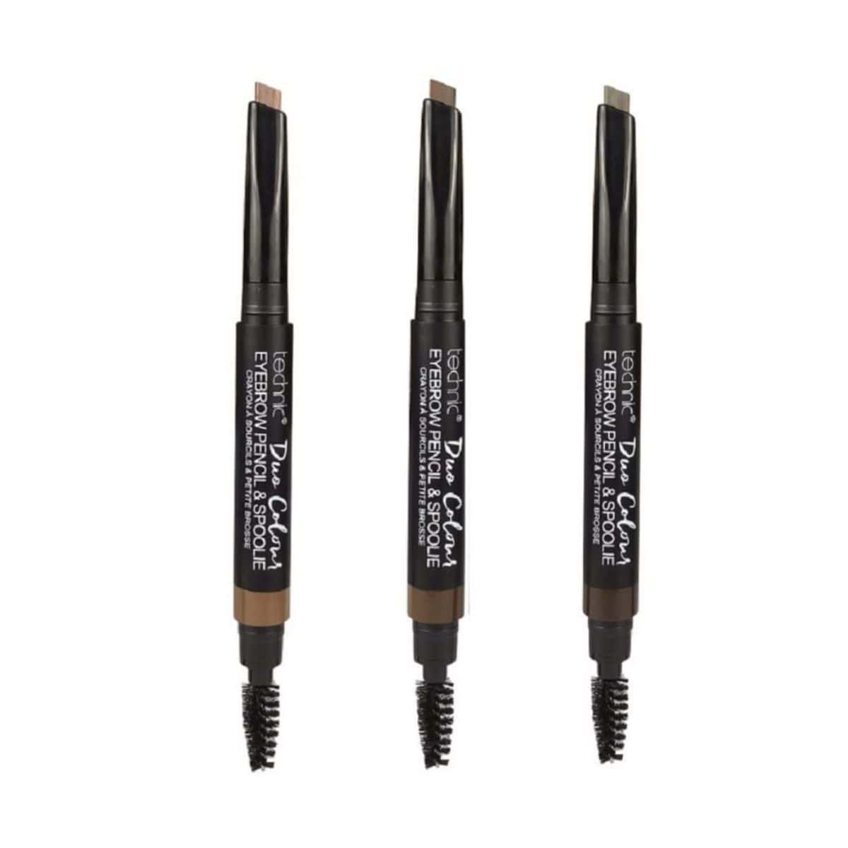 Technic Duo Colour Eyebrow Pencil & Spoolie - Assorted Shades - 24pk - Wholesale Discount Cosmetics