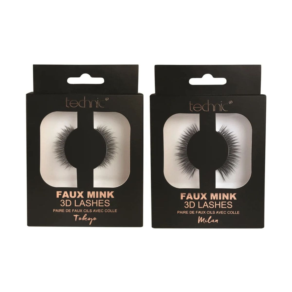 Technic Faux Mink 3D False Lashes - 24pk - Wholesale Discount Cosmetics