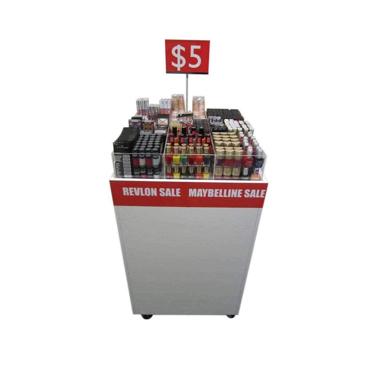 $5 COSMETIC STAND - Featuring Best Sellers (1104 units) @ $2.88 PER UNIT - Wholesale Discount Cosmetics