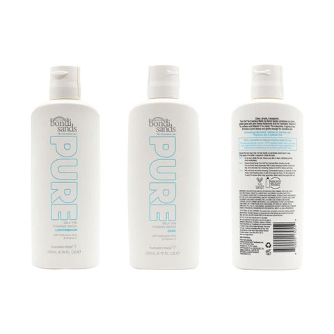 Bondi Sands 200ml Pure Self Tan Foaming Water(2 Assorted Shades) - 24pk | Wholesale Discount Cosmetics