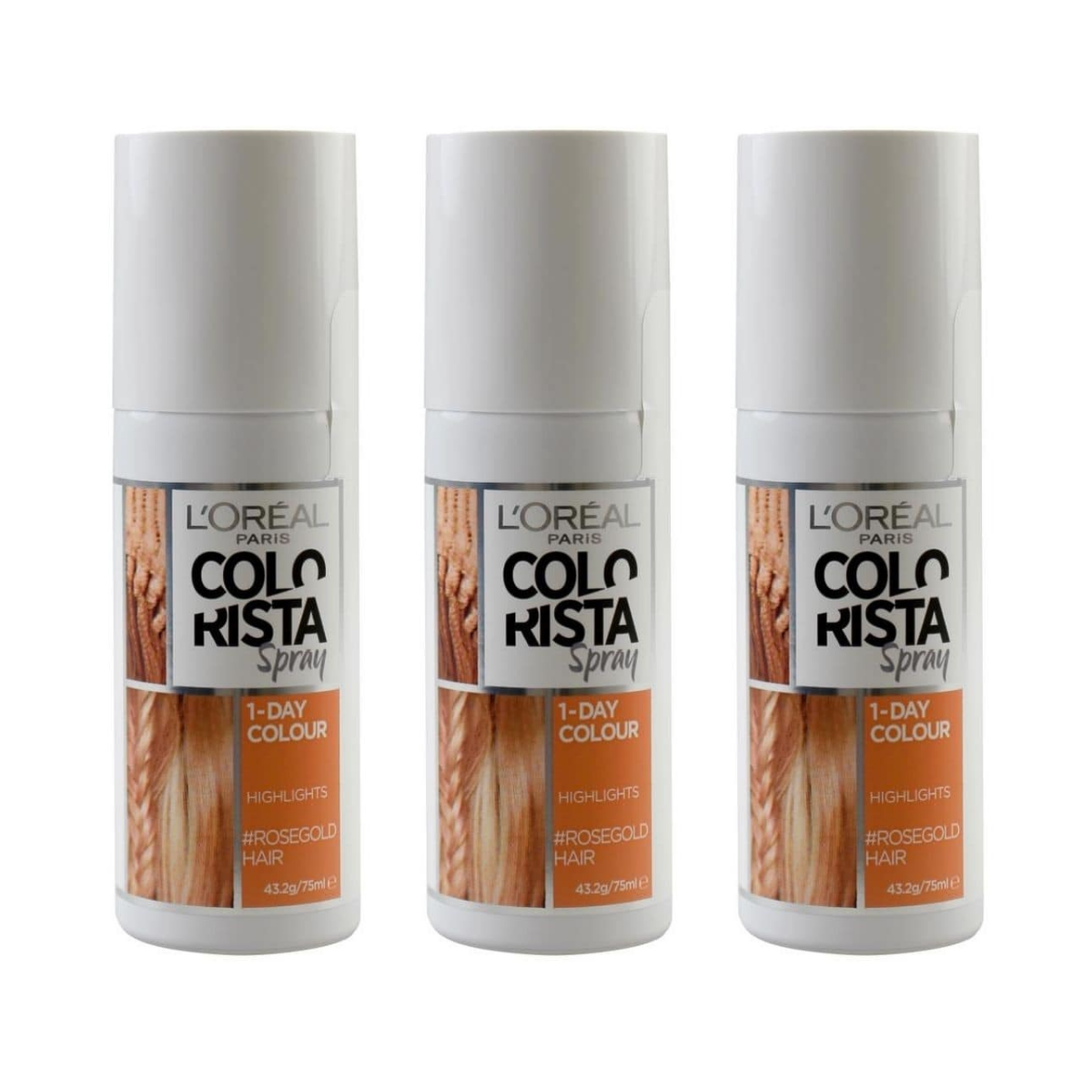 L'Oreal Colorista 1 Day Colour Spray - Rose Gold 24pk
