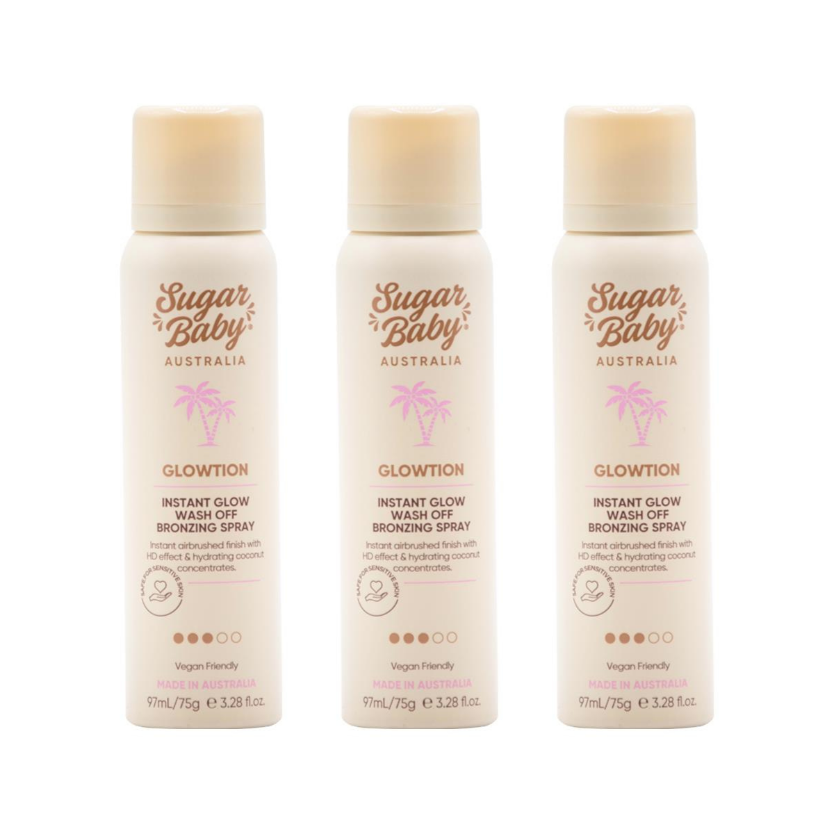 SugarBaby Glowtion Instant Glow Wash Off Bronzing Spray - 97ml 24pk