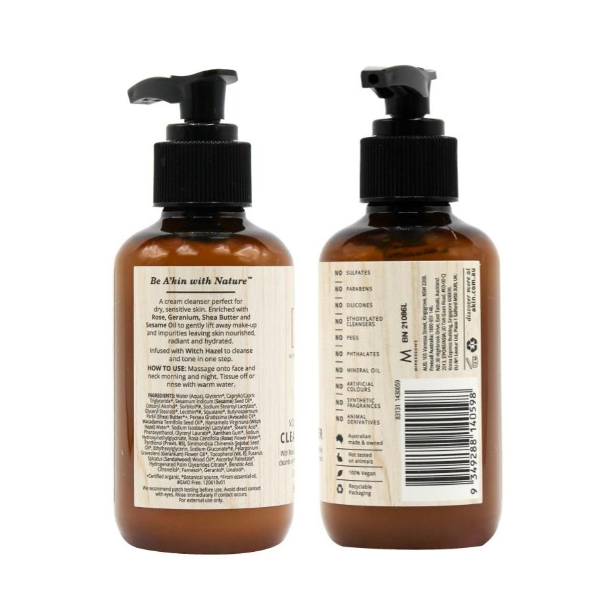 A'Kin Cleanser & Toner Nourishing Cream 140ml - 24pk - Wholesale Discount Cosmetics