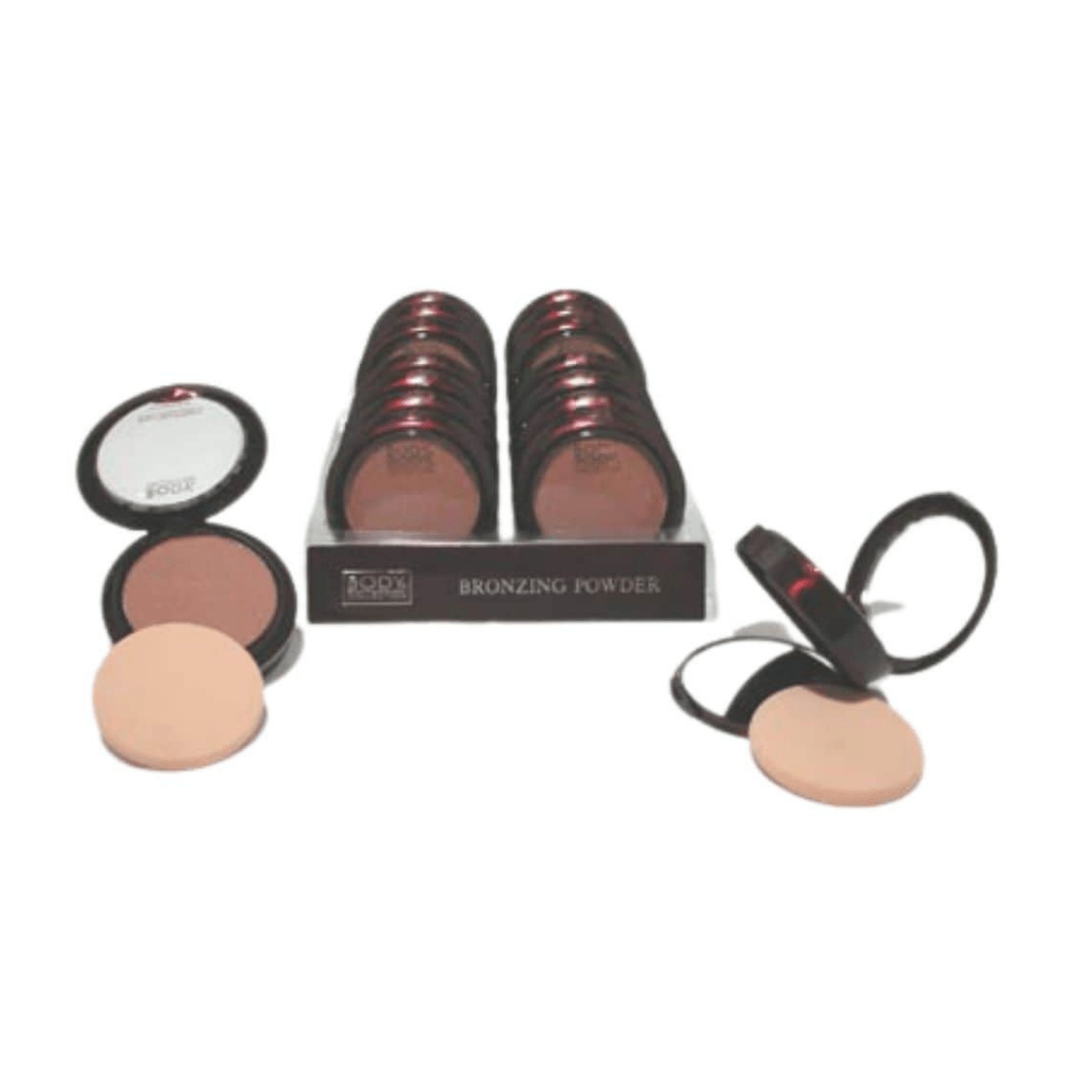 Body Collection Bronzing Powder Compact With Mirror - Bronze 24pk - Wholesale Discount Cosmetics