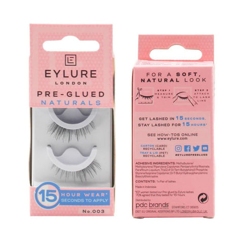 Eylure London Pre - Glued Eyelashes Naturals 003 - 100 UNITS @ $2.98 per unit - Wholesale Discount Cosmetics