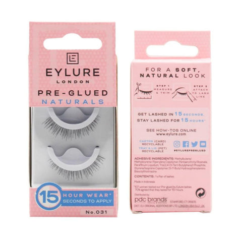 Eylure London Pre - Glued Eyelashes Naturals 31 - 100 UNITS @ $2.98 per unit - Wholesale Discount Cosmetics