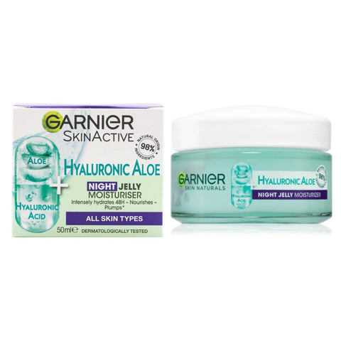 Garnier Skin Active Hyaluronic Aloe Night Jelly Moisturiser 50ml - 24pk - Wholesale Discount Cosmetics