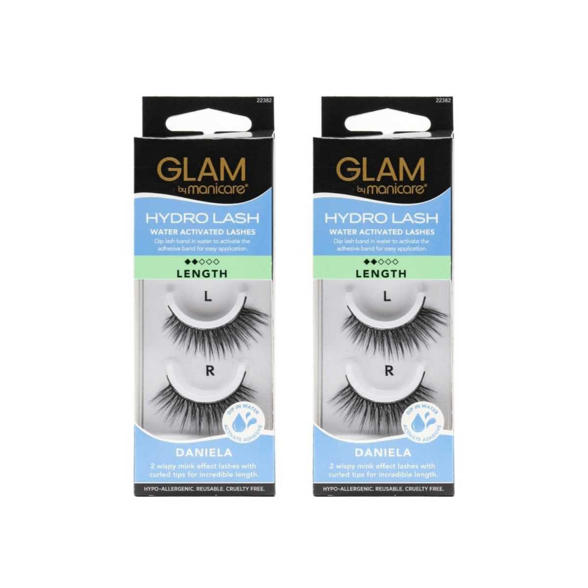 Glam by Manicare Hydro Lash - Daniela 24pk - Wholesale Discount Cosmetics