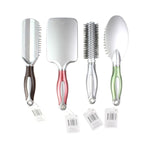 Indulge Hair Brushes (Silver) on Display Stand - 24pk - Wholesale Discount Cosmetics