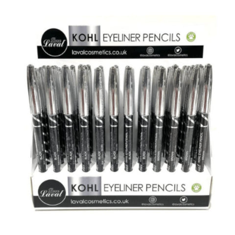 Laval Kohl Eyeliner Pencil - Black 24pk - Wholesale Discount Cosmetics