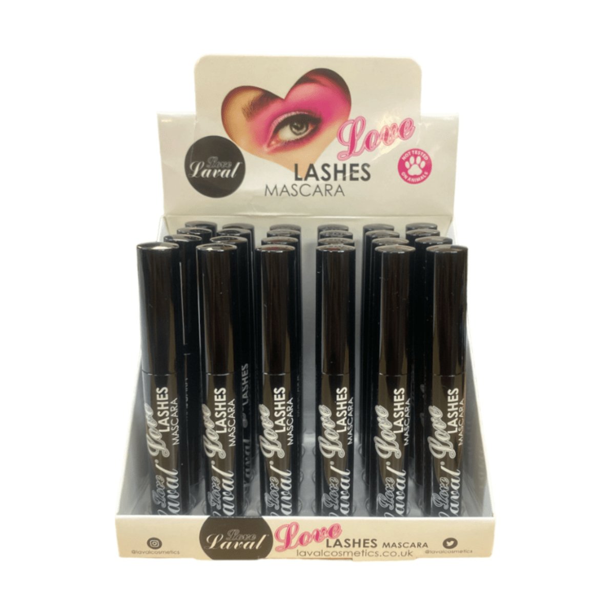 Laval Love Lashes Mascara - Black 24pk - Wholesale Discount Cosmetics