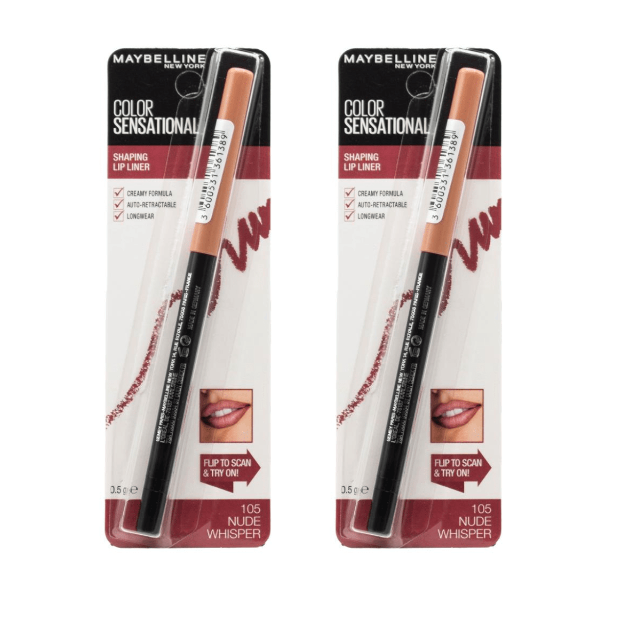Maybelline Color Sensational Shaping Lip Liner - Nude Whisper 24pk - Wholesale Discount Cosmetics
