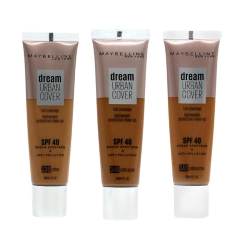 Maybelline Dream Urban Cover Liquid Foundation (3 Assorted Shades) - 24pk - Wholesale Discount Cosmetics