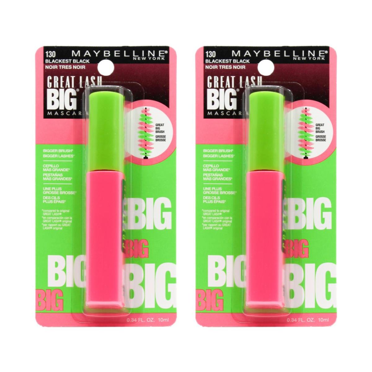 Maybelline Great Lash Big Mascara - Blackest Black 24pk - Wholesale Discount Cosmetics