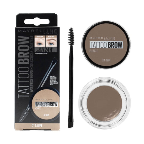 Maybelline Tattoo Brow Pomade Set - Taupe 24pk - Wholesale Discount Cosmetics