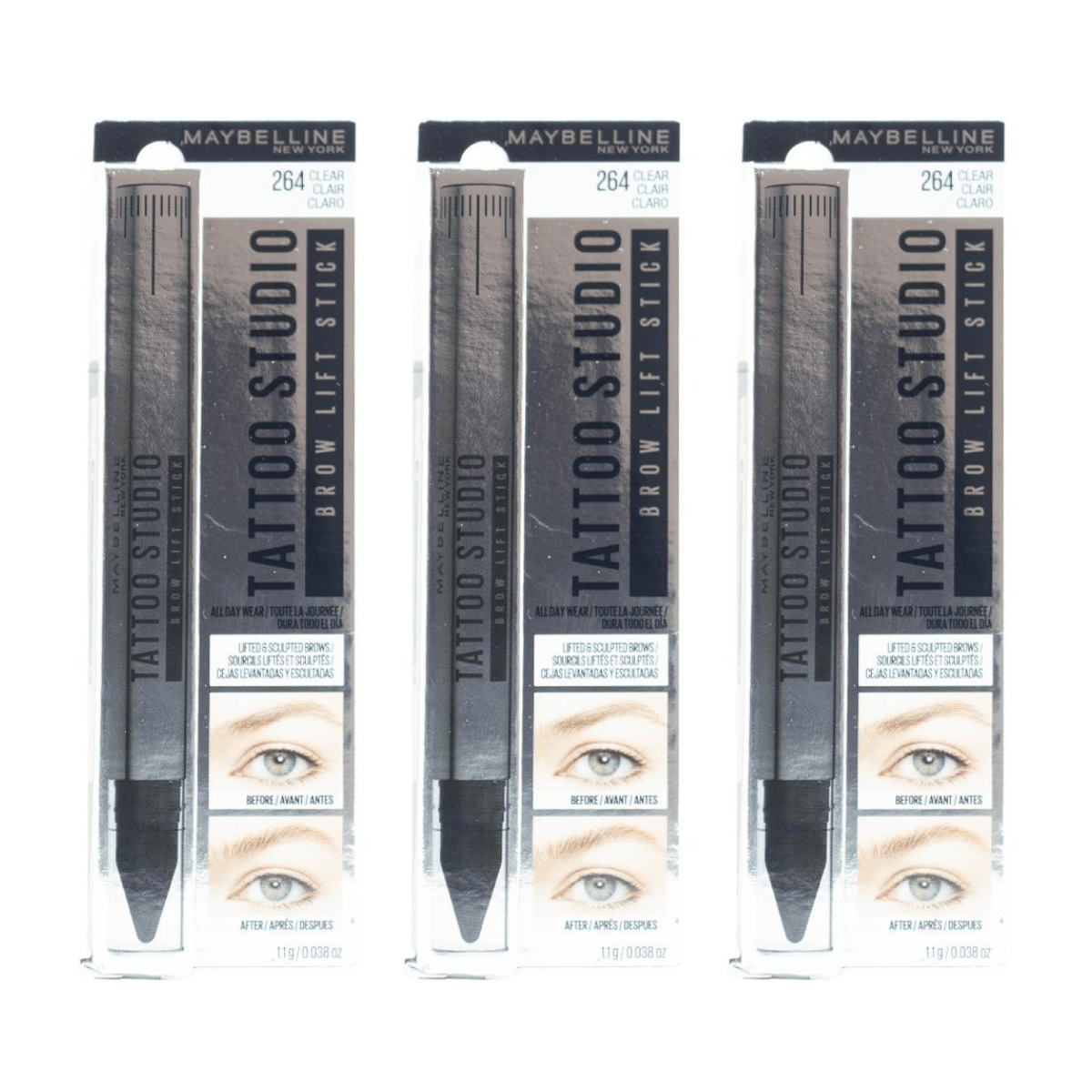 Maybelline Tattoo Studio Brow Lift Stick - Clear 24pk - Wholesale Discount Cosmetics