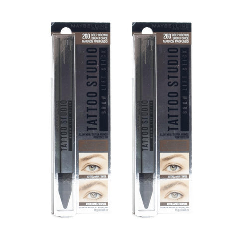 Maybelline Tattoo Studio Brow Lift Stick - Deep Brown 24pk - Wholesale Discount Cosmetics