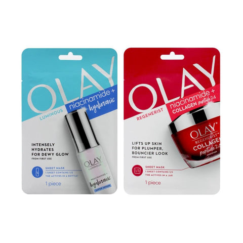 Olay Sheet Masks (2 Assorted Masks) - 24pk - Wholesale Discount Cosmetics