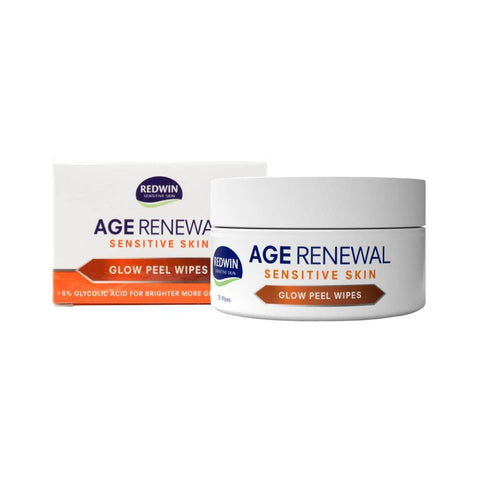 Redwin Age Renewal Sensitive Skin Glow Peel Wipes - 24pk | Wholesale Discount Cosmetics