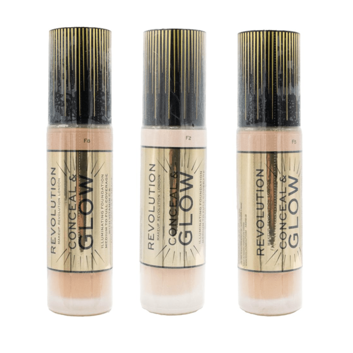 Revolution Conceal & Glow Illuminating Foundation - Assorted Shades 24pk - Wholesale Discount Cosmetics