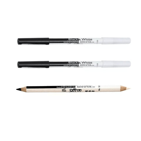 Saffron Black + White 2 in 1 Eyeliner Pencil - 24pk - Wholesale Discount Cosmetics