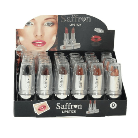 Saffron Lipstick - D Browns + Bronze 24pk - Wholesale Discount Cosmetics