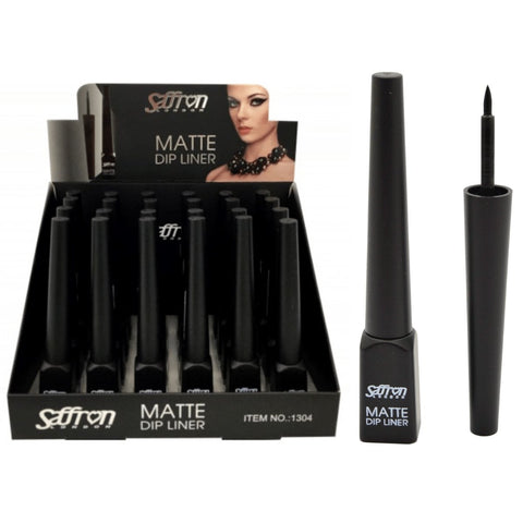 Saffron Matte Dip Liner Black - 24pk - Wholesale Discount Cosmetics