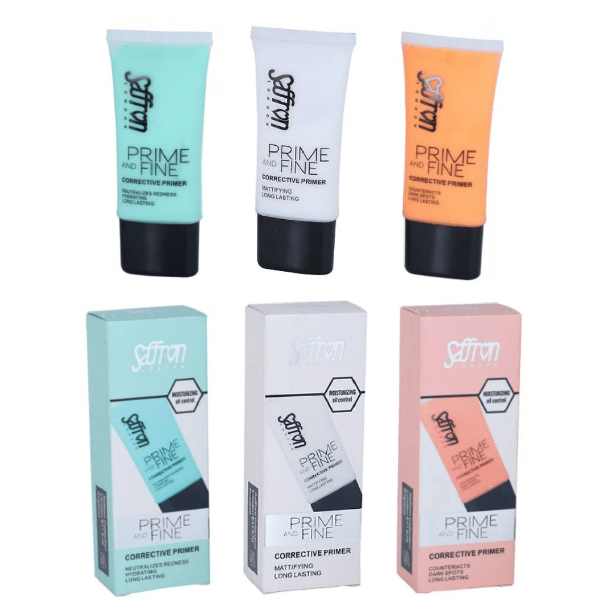 Saffron Prime and Fine Corrective Primer - Assorted Styles 24pk - Wholesale Discount Cosmetics