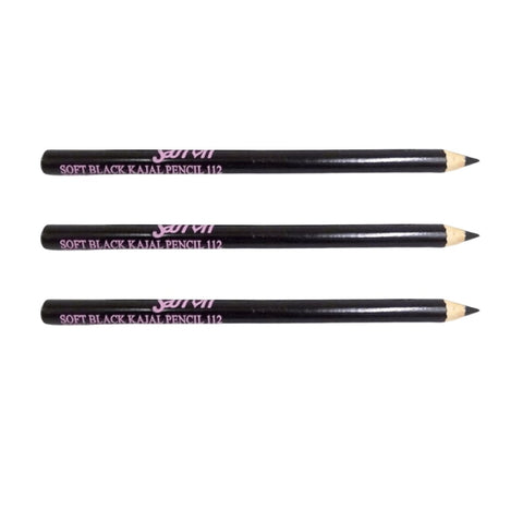 Saffron Soft Kohl Kajal Eye Liner Pencil - Black 24pk - Wholesale Discount Cosmetics