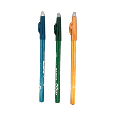 Saffron Glitter Eye Pencil w. Sharpener(Assorted Shades) - 24pk | Wholesale Discount Cosmetics