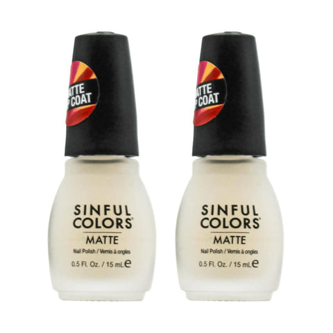 Sinful Colors Matte Top Coat Nail Polish - Clear 24pk - Wholesale Discount Cosmetics