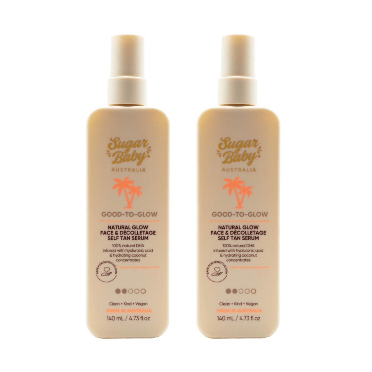 SugarBaby Good To - Glow Natural Glow Face And Decolletage Self Tan Serum 140ml - 24pk - Wholesale Discount Cosmetics