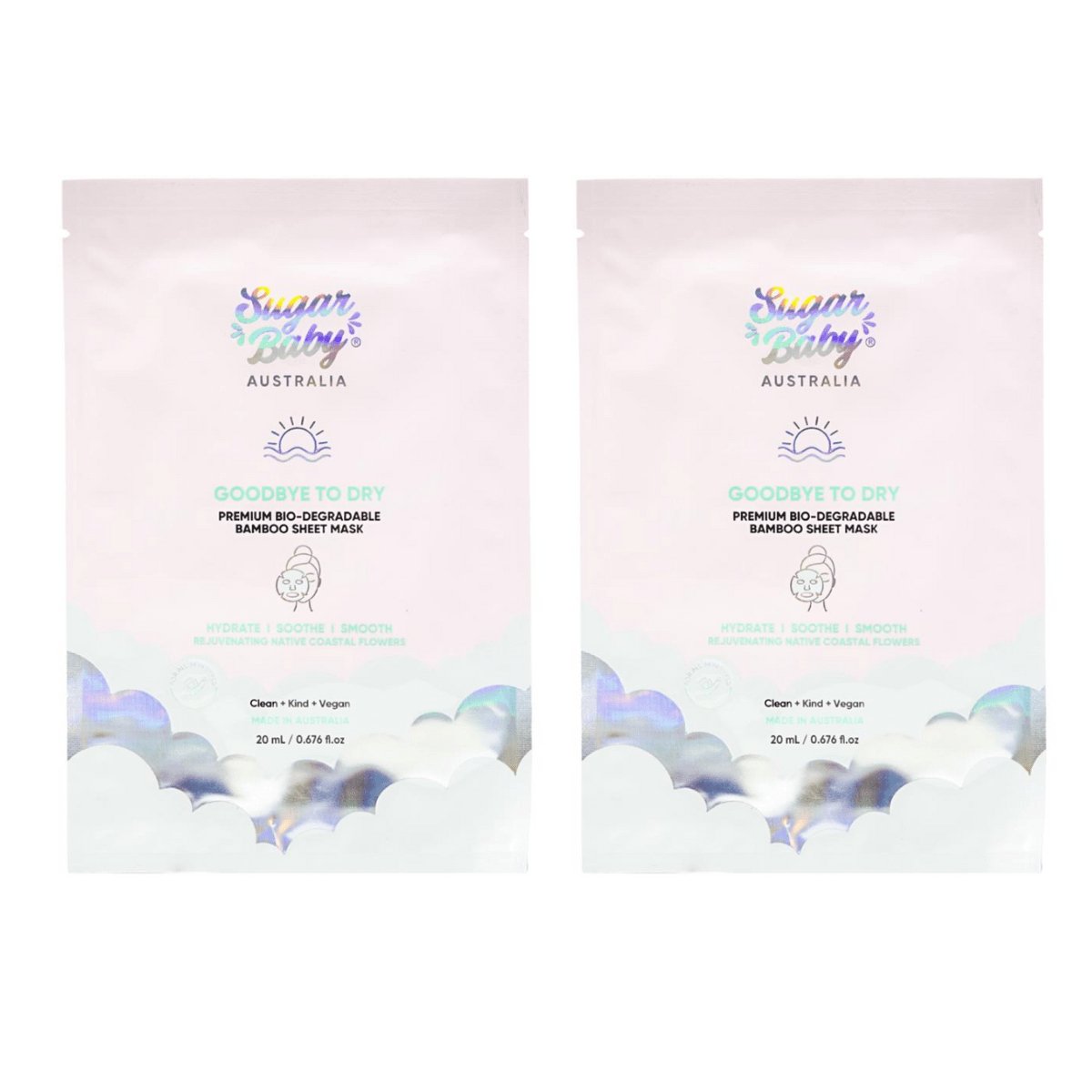 SugarBaby Goodbye To Dry Bio - Degradable Bamboo Sheet Mask - 24pk - Wholesale Discount Cosmetics