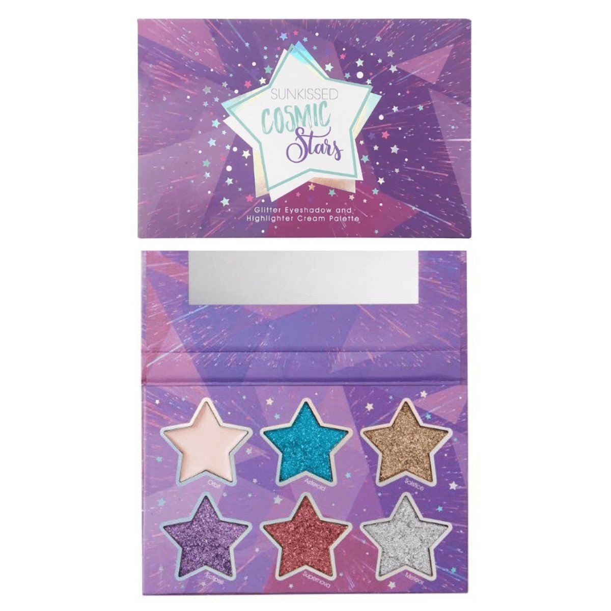 SunKissed Cosmic Stars Glitter Eyeshadow and Highlighter - 24pk - Wholesale Discount Cosmetics