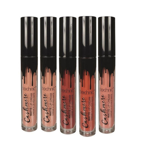 Technic Cashmere Matte Lip Cream - Assorted Shades 24pk - Wholesale Discount Cosmetics