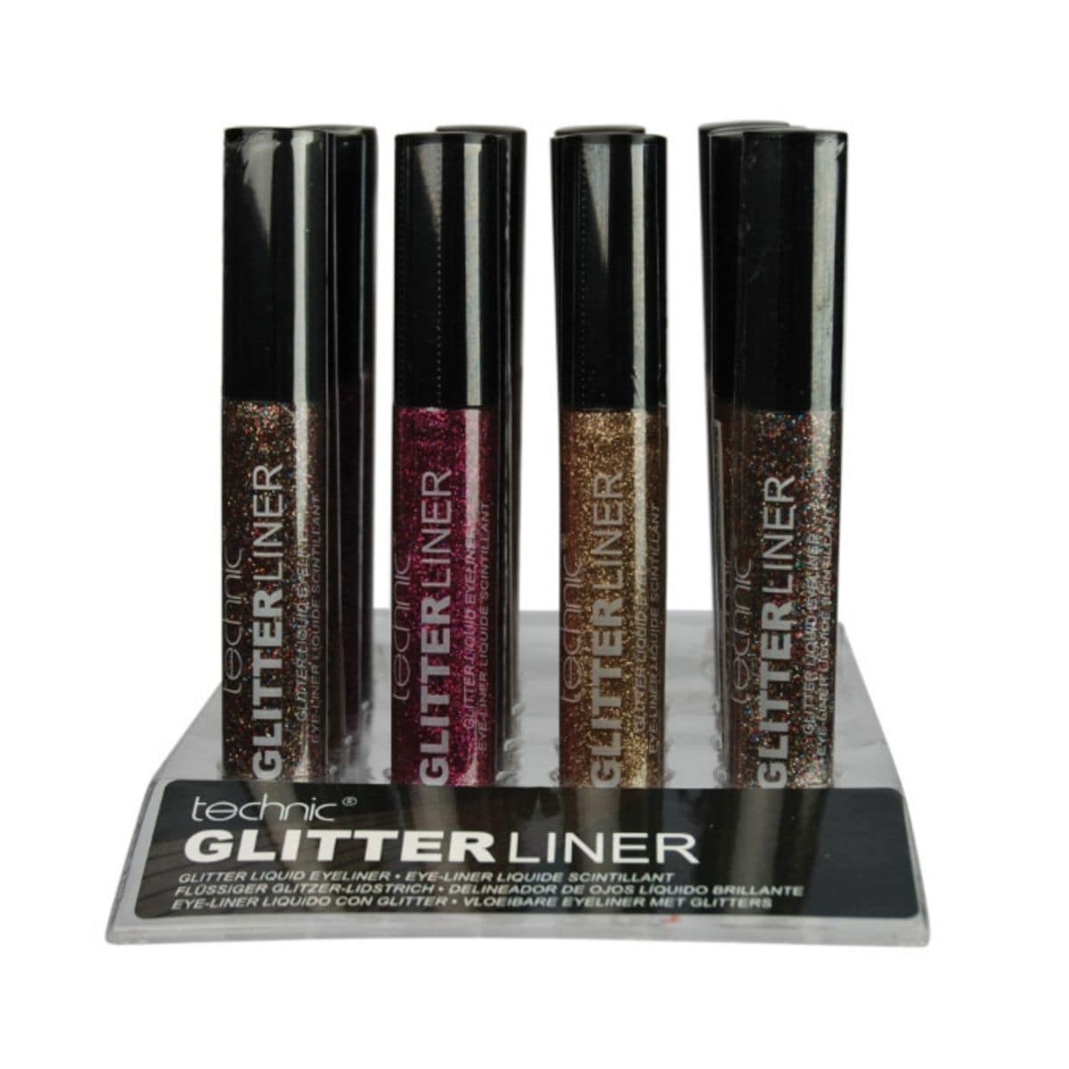 Technic Glitter Liquid Eyeliner - Assorted Shades 24pk - Wholesale Discount Cosmetics