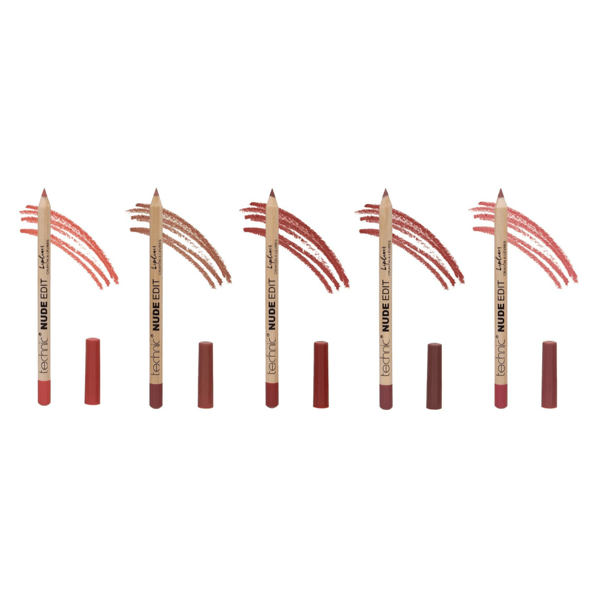 Technic Nude Edit Pencil Lipliner - Assorted Shades 24pk - Wholesale Discount Cosmetics